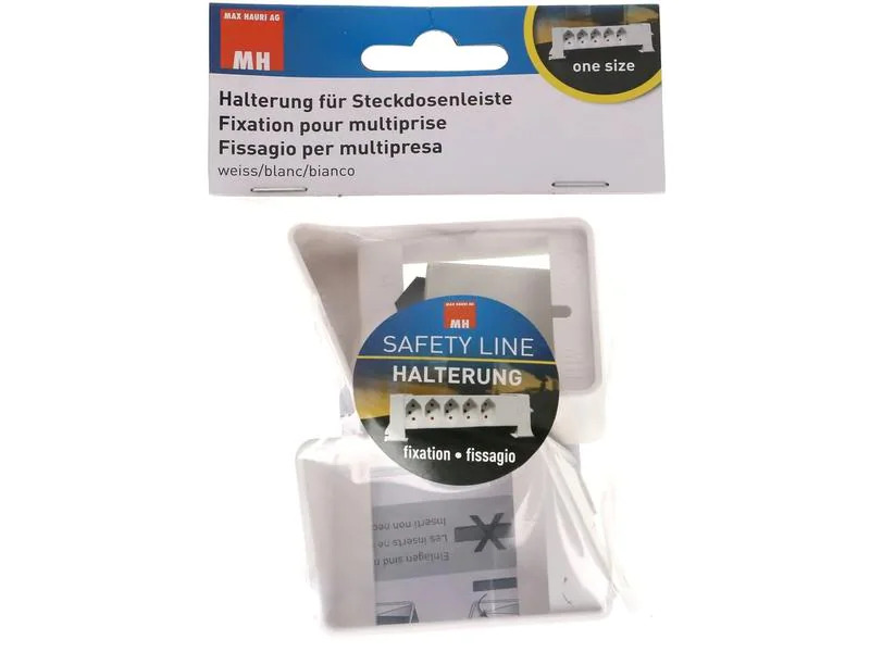 Max Hauri Halterung Steckdosenleiste Safety Line Weiss