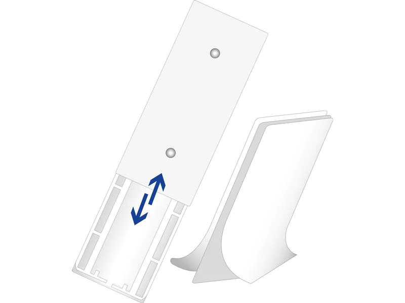 Max Hauri Slide Strip Universalhalterung 10.2 x 4 cm, Weiss, 2 Stück