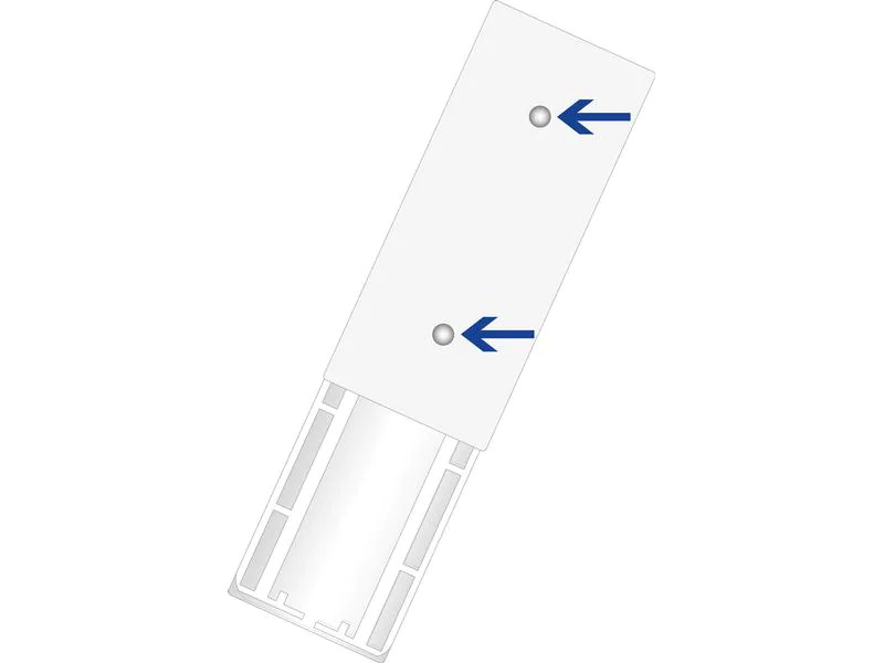 Max Hauri Slide Strip Universalhalterung 10.2 x 4 cm, Weiss, 2 Stück