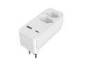 Elbro Abzweigstecker 2x T13, USB-A, USB-C mit Kinderschutz, weiss