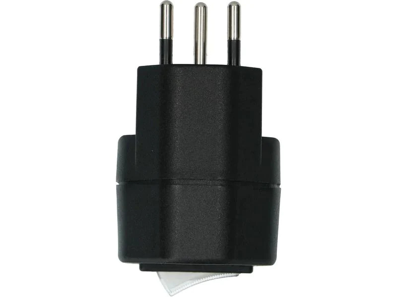 Max Hauri Abzweigstecker 1x T13 mit Schalter Schwarz