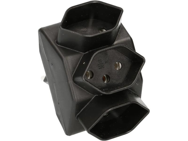 Max Hauri Mehrfachstecker 3, Schwarz