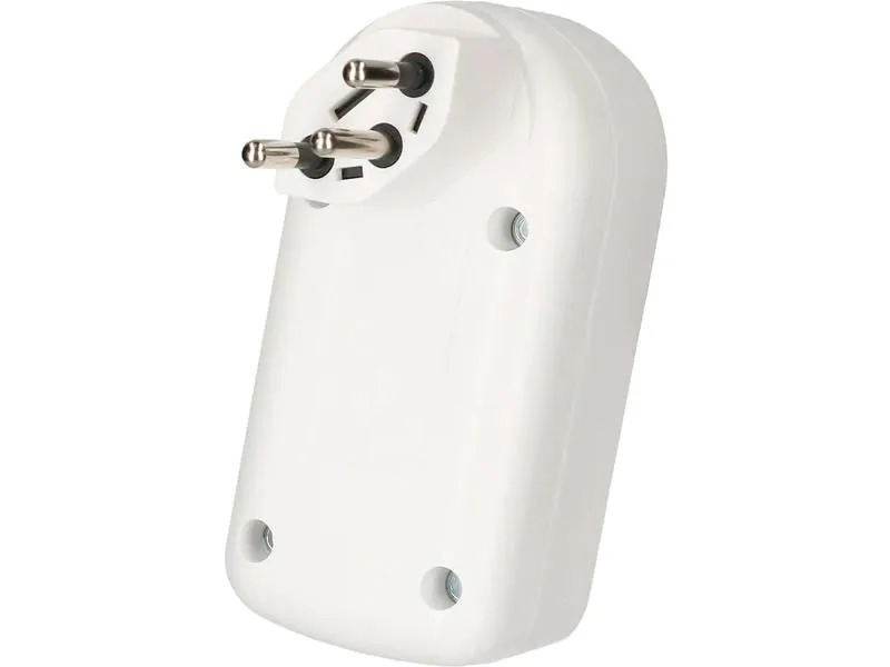 Max Hauri Mehrfachstecker maxADAPT 2 x T13 mit Schalter, Weiss