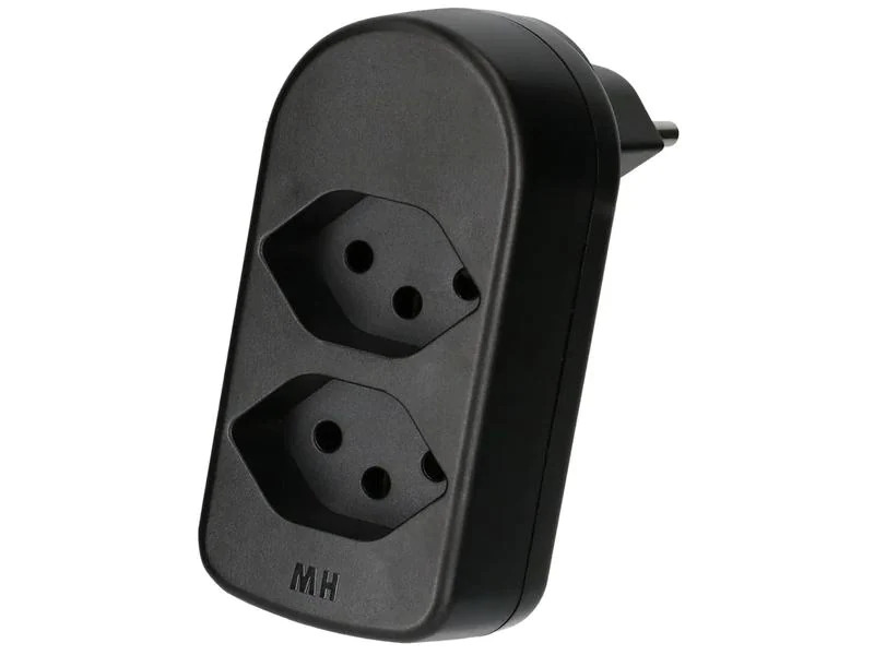 Max Hauri Mehrfachstecker maxADAPT 2 x T13, Schwarz