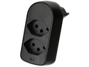 Max Hauri Mehrfachstecker maxADAPT 2 x T13, Schwarz