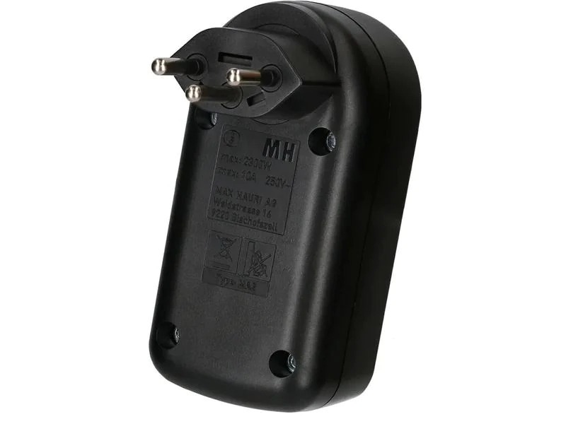 Max Hauri Mehrfachstecker maxADAPT 2 x T13, Schwarz