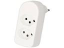 Max Hauri Mehrfachstecker maxADAPT 2 x T13, Weiss