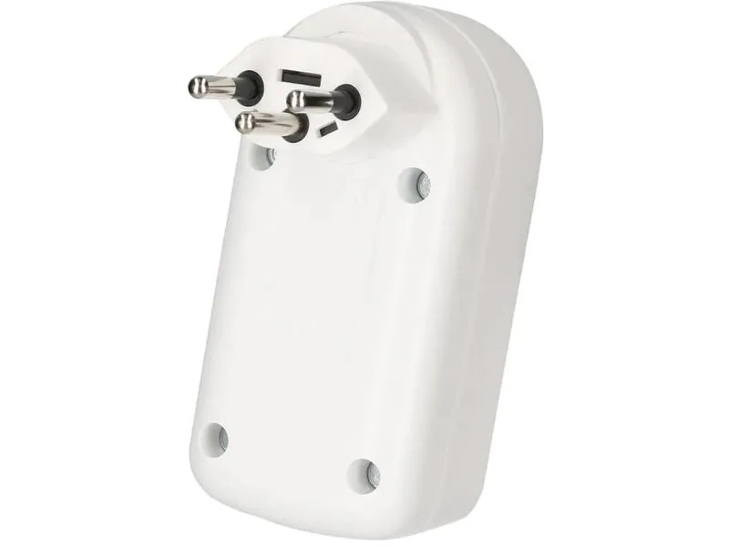 Max Hauri Mehrfachstecker maxADAPT 2 x T13, Weiss