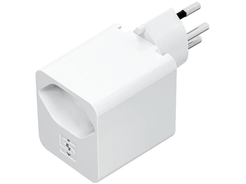STEFFEN Klappstecker 1xT13, mit USB C 5V/3.0 A PD Weiss