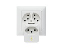 STEFFEN Klappstecker 1xT13, mit USB C 5V/3.0 A PD Weiss