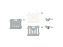 BABY CARE Laufgitter Melange Grey 2.19 m x 1.47 m x 63 cm