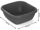Rotho Becken Daily eckig, 8 l, Schwarz