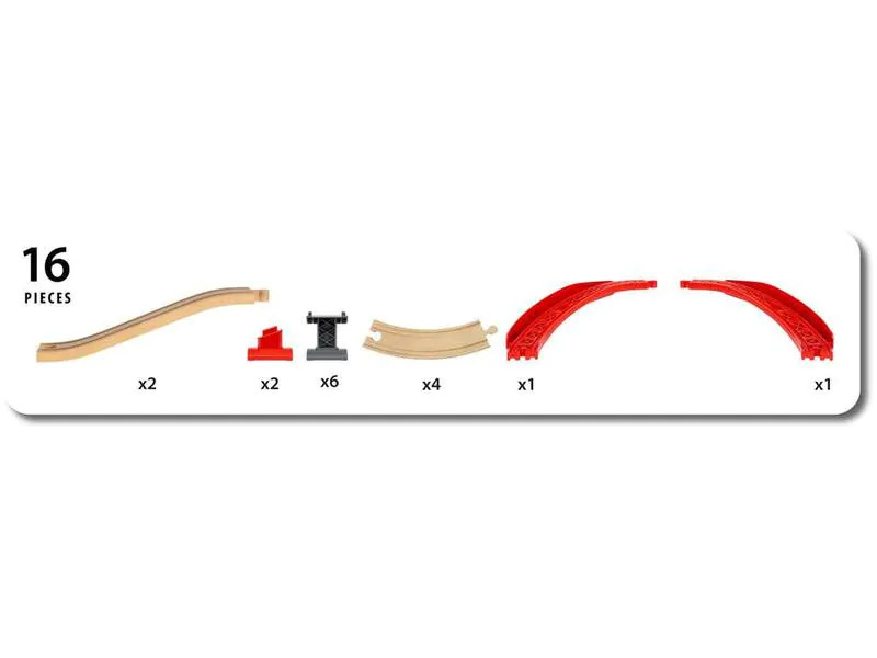 BRIO BRIO World Schienenpaket Berg &amp; Tal 16-teilig
