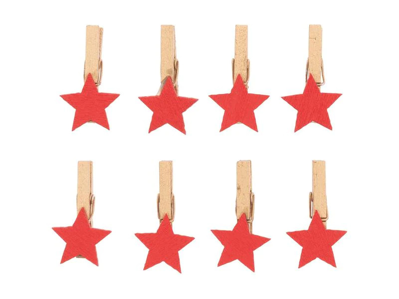 Rico Design Weihnachtsdeko Stern 8 Stück, Rot