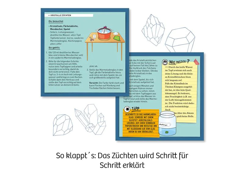 Kosmos Experimentierkasten Blaue Kristalle selbst züchten