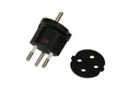 Max Hauri Fixadapter SchuKo Konturenstecker - T12 IP44 mit Moosgummi