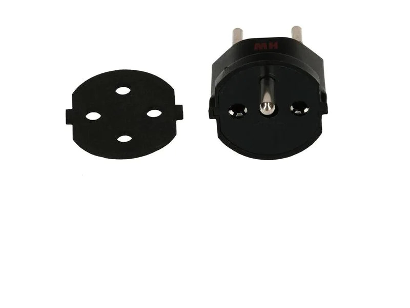 Max Hauri Fixadapter SchuKo Konturenstecker - T12 IP44 mit Moosgummi