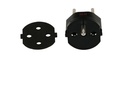 Max Hauri Fixadapter SchuKo Konturenstecker - T12 IP44 mit Moosgummi