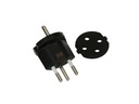 Max Hauri Fixadapter SchuKo Konturenstecker - T12 IP44 mit Moosgummi