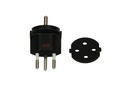 Max Hauri Fixadapter SchuKo Konturenstecker - T12 IP44 mit Moosgummi