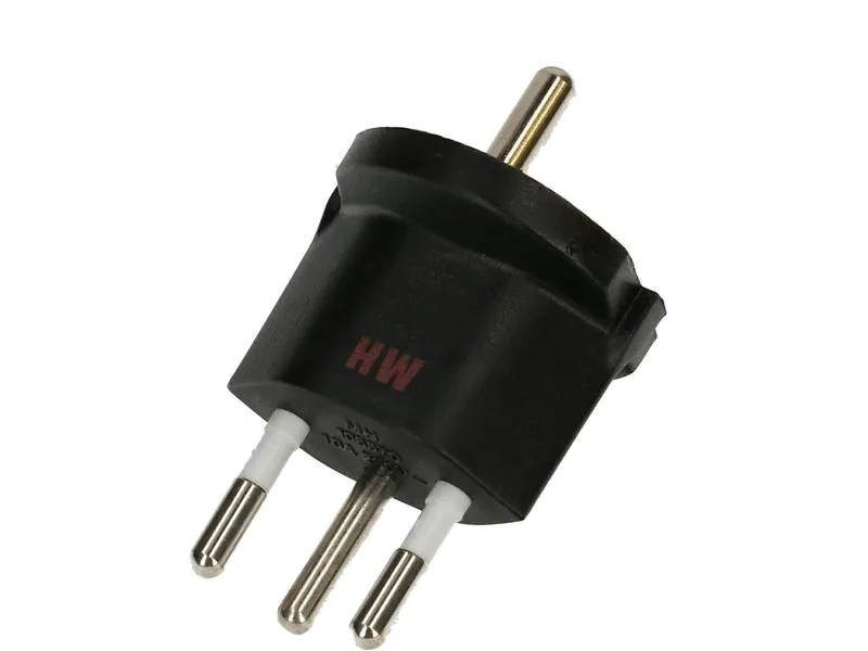 Max Hauri Fixadapter SchuKo Konturenstecker - T12 schwarz