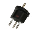 Max Hauri Fixadapter SchuKo Konturenstecker - T12 schwarz