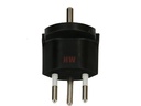 Max Hauri Fixadapter SchuKo Konturenstecker - T12 schwarz