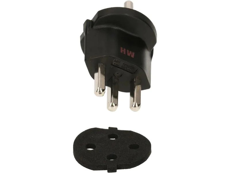 Max Hauri Fixadapter Schuko – T23 IP44, Schwarz