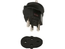 Max Hauri Fixadapter Schuko – T23 IP44, Schwarz
