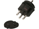 Max Hauri Fixadapter Schuko – T23 IP44, Schwarz