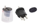 Max Hauri Fixadapter Schuko – T23 IP44, Schwarz