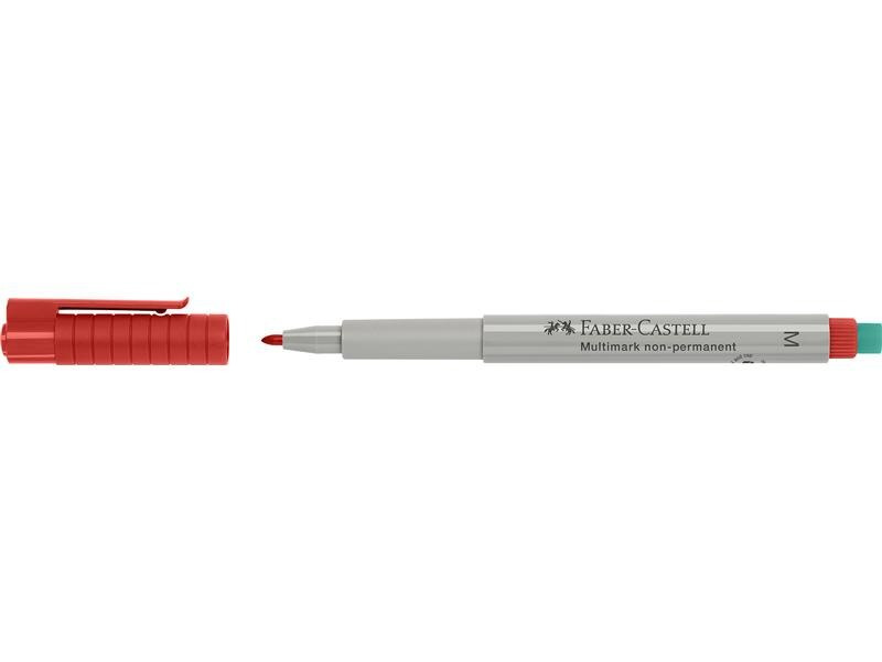 Faber-Castell Non-permanent Marker Multimark 10 Stück, M, Rot