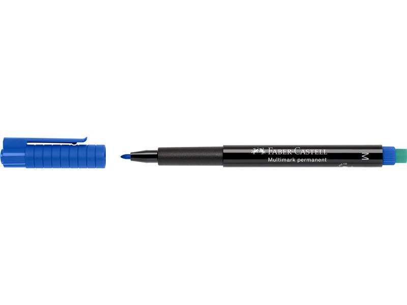 Faber-Castell Permanent-Marker Multimark M, Blau