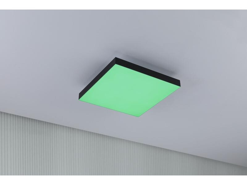 Paulmann Deckenleuchte LED Panel Velora Rainbow, 13.2W, RGBW, Schwarz