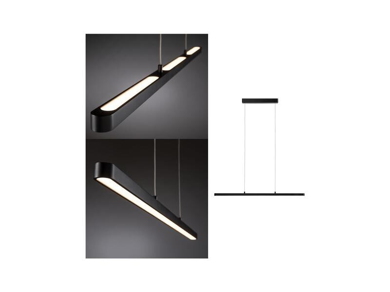 Paulmann Pendelleuchte Lento, 42 W, 2700 K, Schwarz
