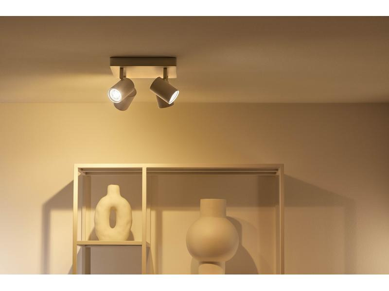 WiZ Deckenspot Imageo, 4 x 4.9 W, 2200- 6500 K, Weiss, 4er