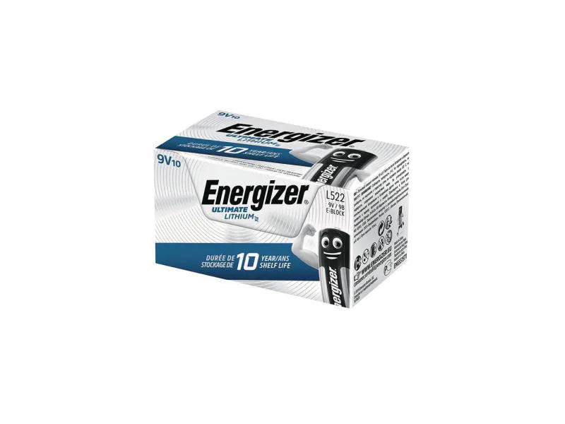 Energizer Batterie Ultimate Lithium 9V Block 10 Stück