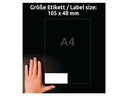 Avery Zweckform Universal-Etiketten 105 x 48 mm, 100 Blatt