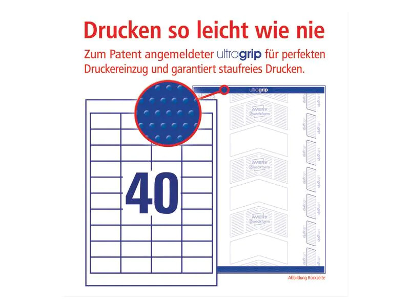 Avery Zweckform Universal-Etiketten 48.5 x 25.4 mm, 220 Blatt