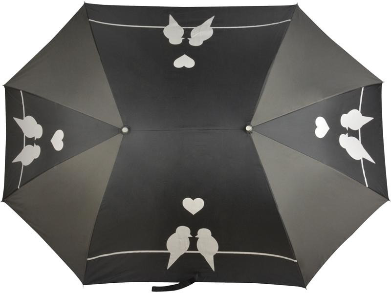 Esschert Design Partner-Regenschirm XL Grau/Schwarz