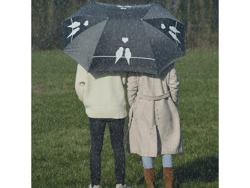 Esschert Design Partner-Regenschirm XL Grau/Schwarz