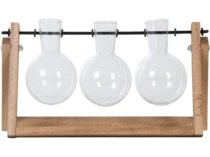 Esschert Design Stecklingsvase L 25.5 cm, Braun/Transparent