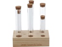 Esschert Design Vase Reagenzglas L 6 Gläser, 17.5 cm, Nature/Transparent