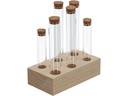Esschert Design Vase Reagenzglas L 6 Gläser, 17.5 cm, Nature/Transparent