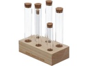 Esschert Design Vase Reagenzglas L 6 Gläser, 17.5 cm, Nature/Transparent