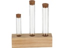 Esschert Design Vase Reagenzglas M 3 Gläser, 17.5 cm, Nature/Transparent