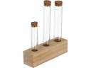 Esschert Design Vase Reagenzglas M 3 Gläser, 17.5 cm, Nature/Transparent