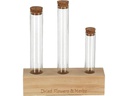 Esschert Design Vase Reagenzglas M 3 Gläser, 17.5 cm, Nature/Transparent