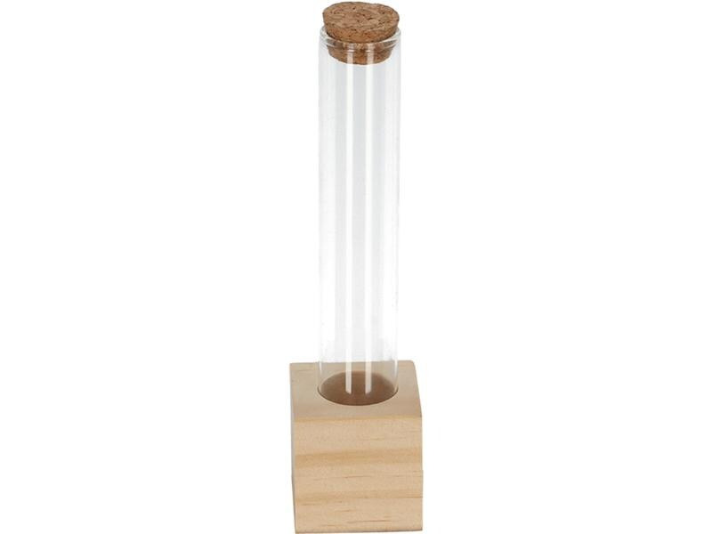 Esschert Design Vase Reagenzglas S 16.5 cm, Nature/Transparent