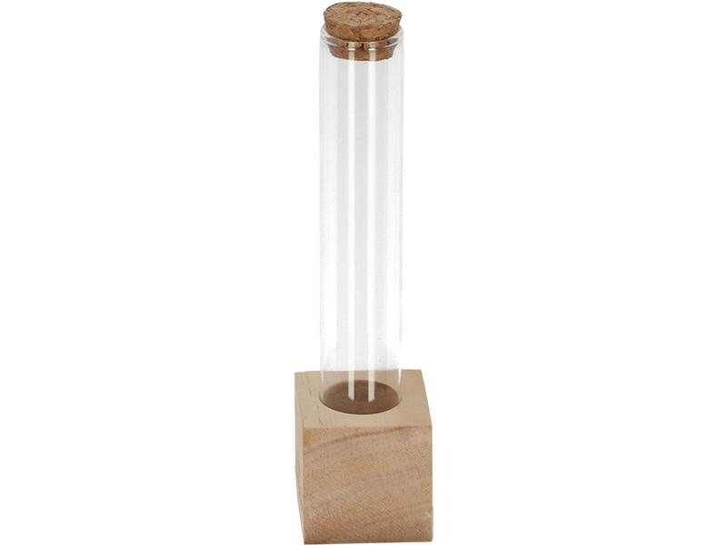 Esschert Design Vase Reagenzglas S 16.5 cm, Nature/Transparent